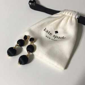 Kate Spade Black Double Drop Earrings
